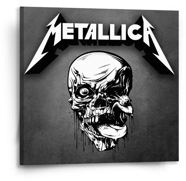 Sablio Obraz METALLICA Lebka Sivá - 50x50 cm