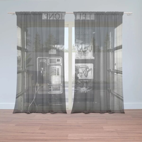 Sablio Záclony Telefónna búdka: 2ks 150x250cm