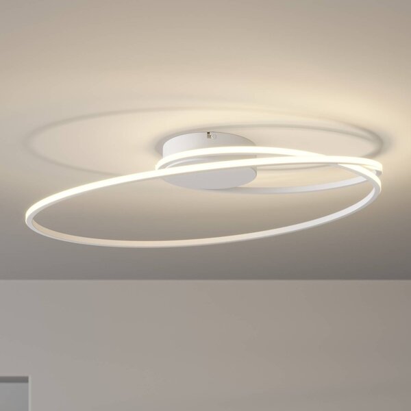 Lindby Xenias LED stropná lampa, biela, 60x35cm