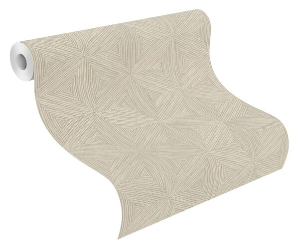 RASCH | Vliesová tapeta na stenu Back to Nature 571257 | 0,53 x 10,05 m | šedá, krémová, zelená