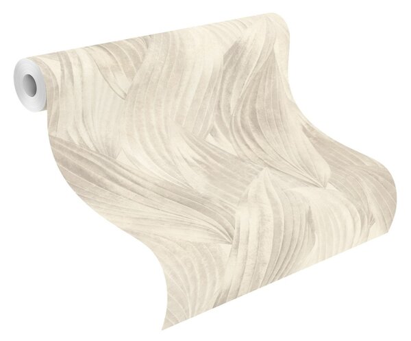 RASCH | Vliesová tapeta na stenu Back to Nature 571516 | 0,53 x 10,05 m | šedá, biela