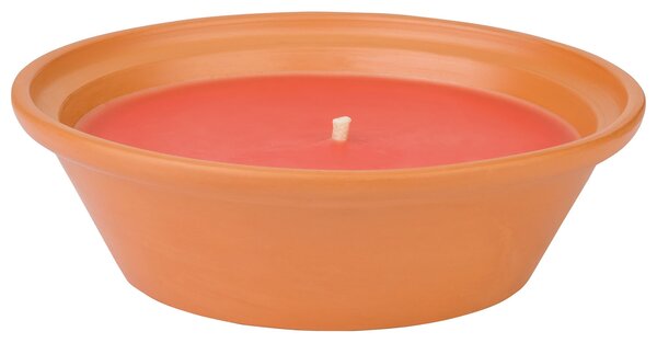 LIVARNO home Hlinená miska so sviečkou (oranžová) (100346115)