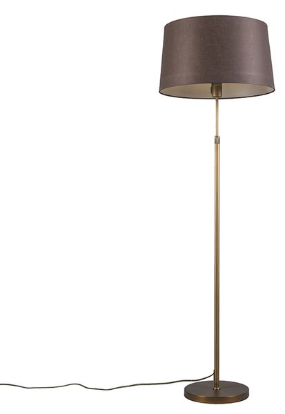 Inteligentná stojaca lampa bronzová s hnedým tienidlom 45 cm vrátane Wifi A60 - Parte