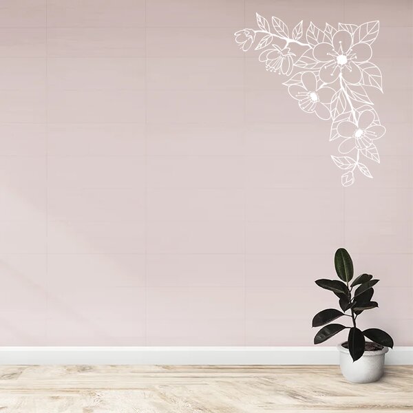 Sablio Samolepka na stenu: Květinový ornament 4 - 52x60 cm