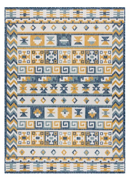 Dywany Łuszczów Kusový koberec Cooper Sisal Aztec 22218 ecru/navy - 80x150 cm