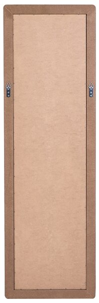 Nástenné zrkadlo svetlohnedý rám MDF obdĺžnikové sklo mid-century modern štýl