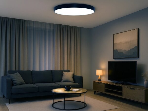 LED stropné svietidlo LED/200W/230V 3000/4000/6500K pr. 100 cm čierna