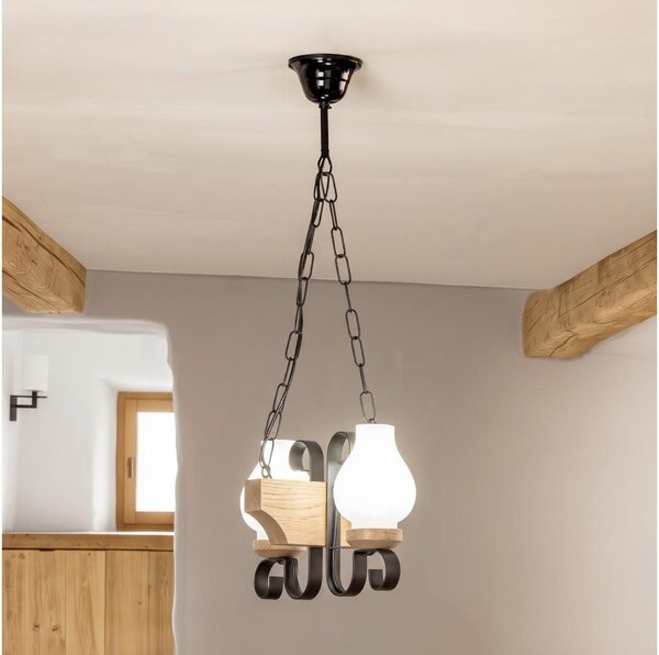 Brilagi - Luster na reťazi QUEEN 2xE14/40W/230V dub