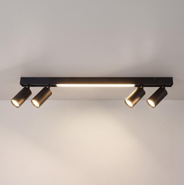 Brilagi - LED Bodové svietidlo SELE 4xGU10/30W/230V + LED/20W čierna