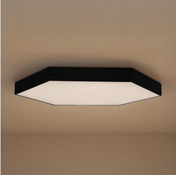 LED stropné svietidlo LED/200W/230V 3000/4000/6500K priemer 100 cm čierne