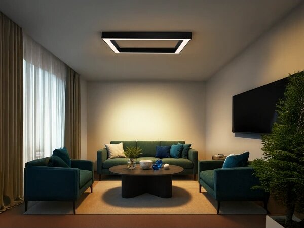 LED stropné svietidlo LED/150W/230V 3000/4000/6500K 120x120 cm čierne