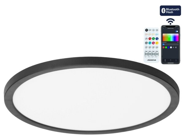 Brilagi - LED RGBW stmievateľné stropné svietidlo VIBE LED/24W/230V 3000-6500K čierne +s diaľkovým ovládaním