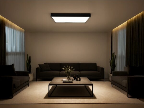LED stropné svietidlo LED/340W/230V 3000/4000/6500K 100x100 cm čierna