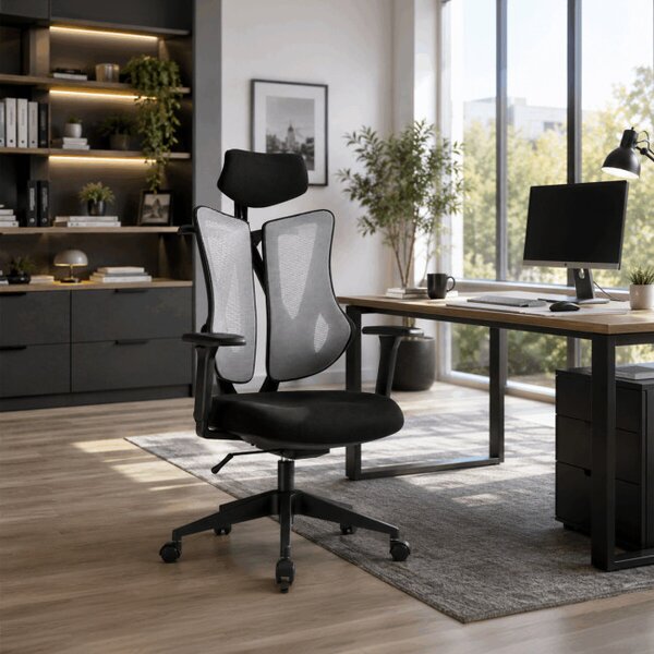 Kancelárska stolička sivá KA-H3245 GREY