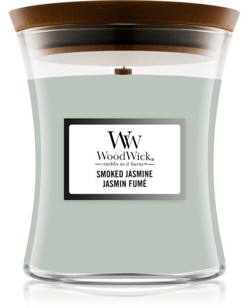 Woodwick Smoked Jasmine vonná sviečka s dreveným knotom 275 g