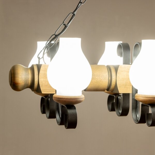Brilagi - Luster na reťazi RUSTIC 6xE14/40W/230V buk