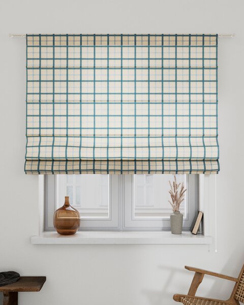 Rímska roleta Torino farba produktu modrá látka vzorované