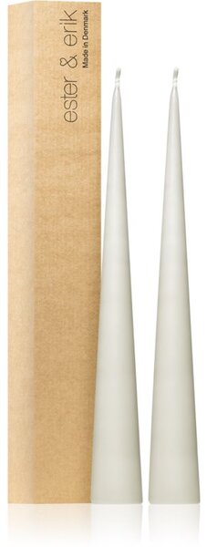 Ester & erik cone candles linen grey (no. 22) dekoratívna sviečka 2x37 cm