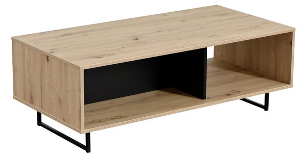 KONFERENČNÝ STOLÍK, farba duba, kov, kompozitné drevo, 120,5/42,5/60,5 cm Xora - Stolíky do obývačky