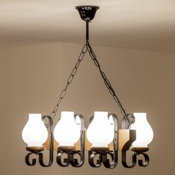 Brilagi - Luster na reťazi QUEEN 6xE14/40W/230V buk/orech