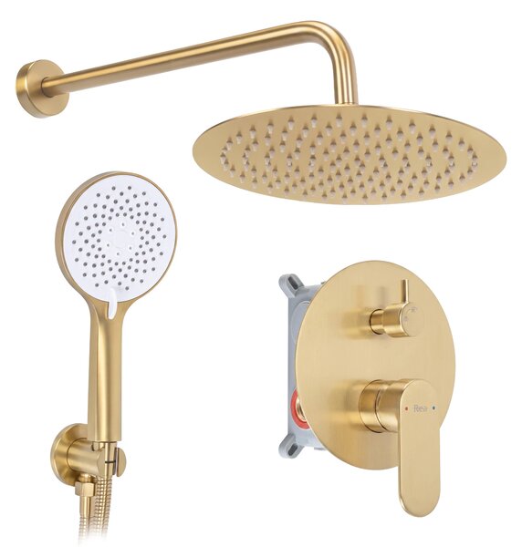 Rea Podomietková Sprchová Súprava Drop Brush Gold + Box