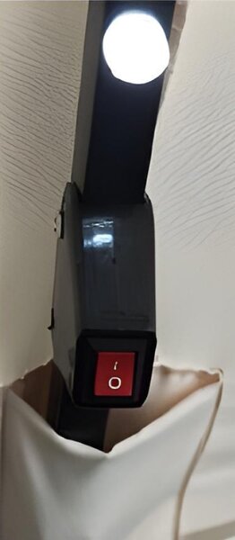 KONDELA Záhradný LED slnečník, béžová, 3 m, LINDAN
