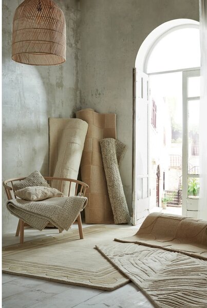 Béžový vlnený koberec 170x120 cm Rue - Flair Rugs
