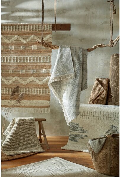 Svetlosivý ručne tkaný behúň s prímesou vlny 60x230 cm Minerals – Flair Rugs