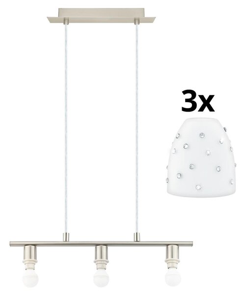 Eglo - LED Luster na lanku MY CHOICE 3xE14/4W/230V chróm/biela