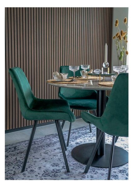 Okrúhly jedálenský stôl s doskou v dekore mramoru ø 110 cm Bolzano – House Nordic
