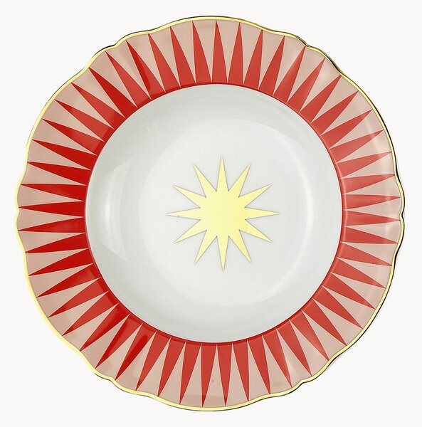 Ručne vyrobený porcelánový tanier na cestoviny Abracadabra