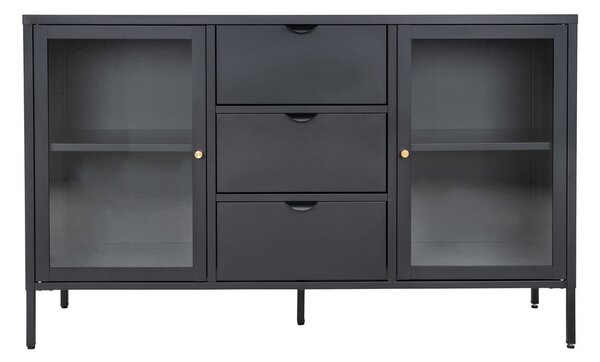 Čierna kovová komoda 140x85 cm Dalby – House Nordic
