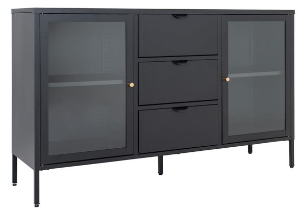 Čierna kovová komoda 140x85 cm Dalby – House Nordic