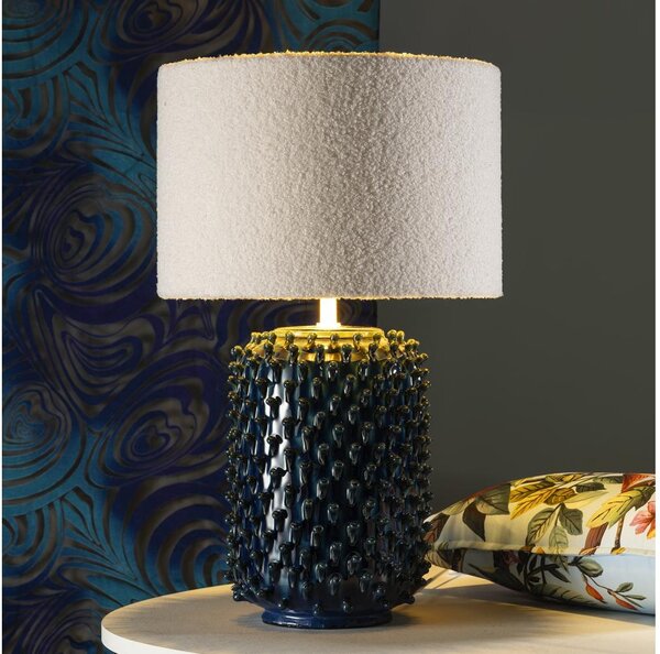 ONLI - Stolová lampa CERAMICA 1xE27/15W/230V 57 cm modrá/krémová