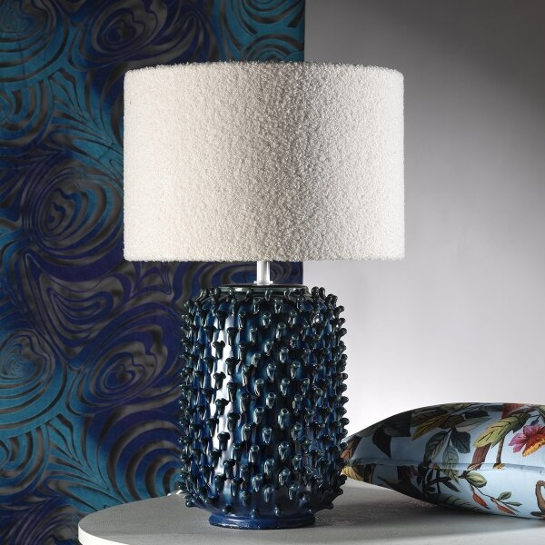 ONLI - Stolová lampa CERAMICA 1xE27/15W/230V 57 cm modrá/krémová