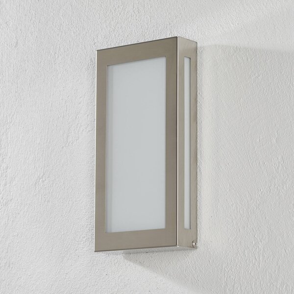 LED vonkajšie nástenné svietidlo Aqua Rain Mini, nerezová oceľ, Hliník / sivá / zinok, Nehrdzavejúca oceľ, Moderný, Nástenné svietidlo
