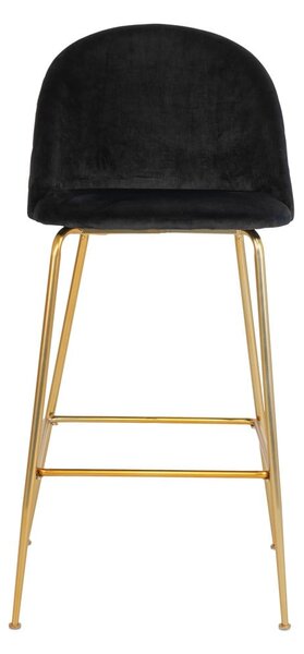 Čierne zamatové barové stoličky v súprave 2 ks 108 cm Lausanne – House Nordic