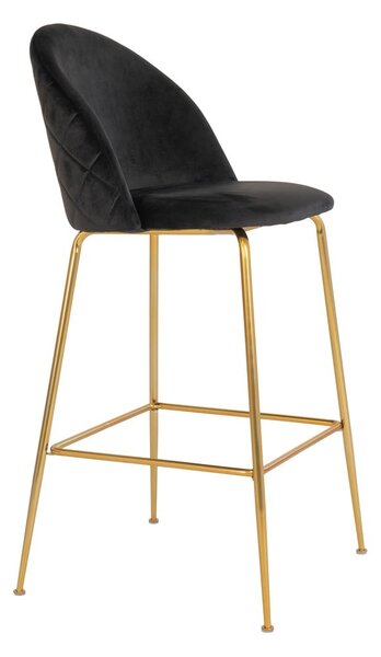 Čierne zamatové barové stoličky v súprave 2 ks 108 cm Lausanne – House Nordic