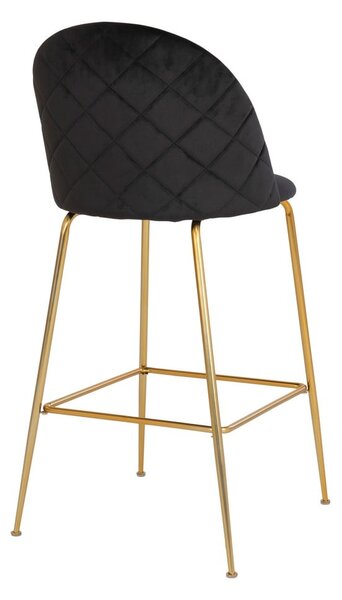 Čierne zamatové barové stoličky v súprave 2 ks 108 cm Lausanne – House Nordic
