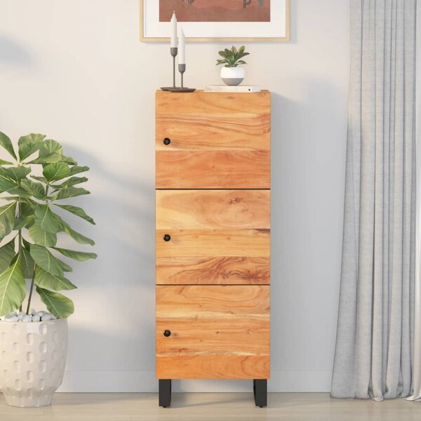 Komoda s 3 dvierkami 40x33x110 cm masívna akácia a železo