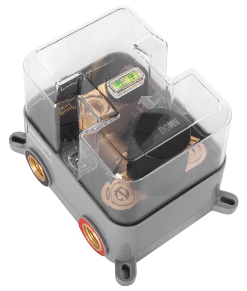 Rea Lungo, podomietková termostatická sprchová sada + BOX, čierna matná, REA-P8549