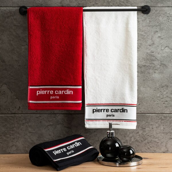 BAVLNENÝ UTERÁK PIERRE CARDIN KARL 50X90 CM ČIERNA