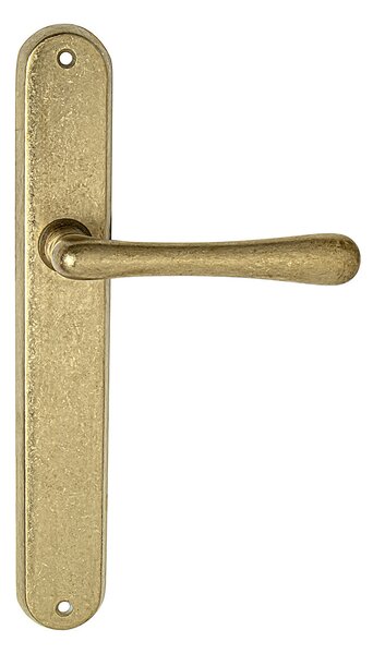 Dverové kovanie MP NI - ELEGANT (NAT - Natural mosadz nelakovaná), kľučka-kľučka, Otvor na cylindrickú vložku PZ, MP NAT - Natural mosaz nelakovaná, 90 mm