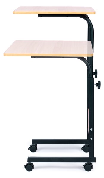 Stolík na notebook s kolieskami, nastaviteľný ku kreslu/ k sedacej súprave