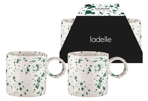 Bielo-zelené hrnčeky z kameniny v súprave 2 ks 450 ml Carnival – Ladelle