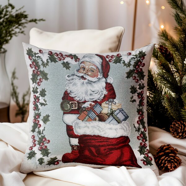 Vianočná gobelínová obliečka na vankúš 42x42 cm Chenille IT016 Farba Viacfarebná Rozmery 42x42 cm