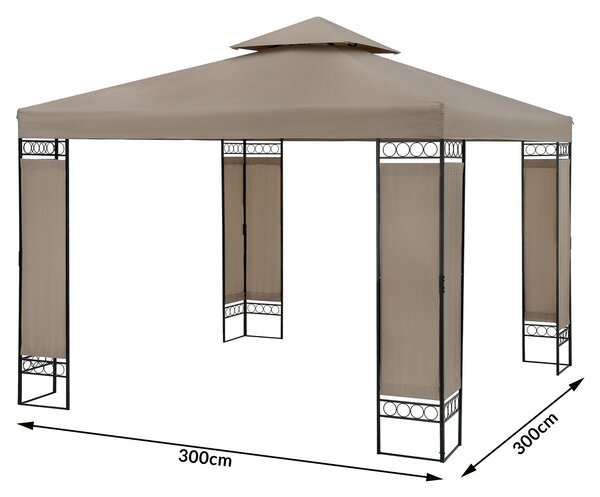 Záhradný altánok Lorca 3x3 m - taupe