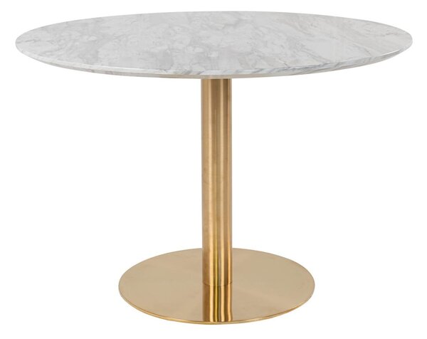 Okrúhly jedálenský stôl s doskou v dekore mramoru ø 110 cm Bolzano – House Nordic
