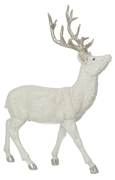 Figúrka Deer White 32x12x39 cm silver