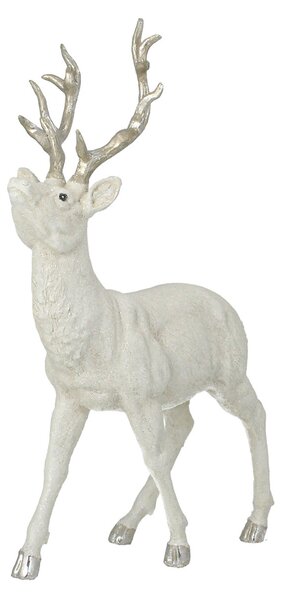Figúrka Deer White 32x12x39 cm silver